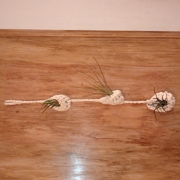 3-Tier Air Plant Hanger, Crocheted, Pre-owned - Picture 2 of 5